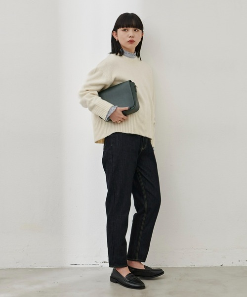 Aunt Marie's（アントマリーズ）の「クルーネックカラーニット（ニット/セーター・レディース・ホワイト/パープル/ピンク/グリーン・FREE）」の22枚目の写真