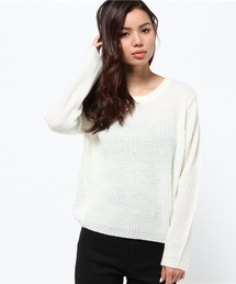 AZUL by moussy | AC片畦バックZIP長袖PO(ニット/セーター)