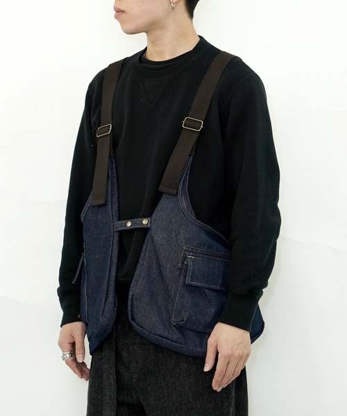 WILDERNESS EXPERIENCE（ウィルダネスエクスペリエンス）の「WILDERNESS EXPERIENCE ウィルダネス エクスペリエンス STORAGE BAG VEST（ベスト・メンズ・ブラック/ベージュ/インディゴブルー・FREE）」の6枚目の写真