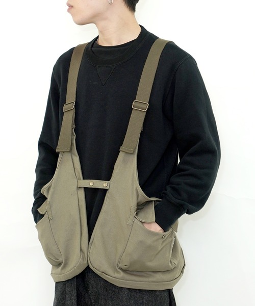 WILDERNESS EXPERIENCE（ウィルダネスエクスペリエンス）の「WILDERNESS EXPERIENCE ウィルダネス エクスペリエンス STORAGE BAG VEST（ベスト・メンズ・ブラック/ベージュ/インディゴブルー・FREE）」の8枚目の写真