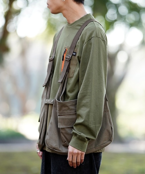 WILDERNESS EXPERIENCE（ウィルダネスエクスペリエンス）の「WILDERNESS EXPERIENCE ウィルダネス エクスペリエンス STORAGE BAG VEST（ベスト・メンズ・ブラック/ベージュ/インディゴブルー・FREE）」の12枚目の写真