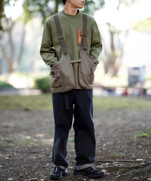 WILDERNESS EXPERIENCE（ウィルダネスエクスペリエンス）の「WILDERNESS EXPERIENCE ウィルダネス エクスペリエンス STORAGE BAG VEST（ベスト・メンズ・ブラック/ベージュ/インディゴブルー・FREE）」の16枚目の写真