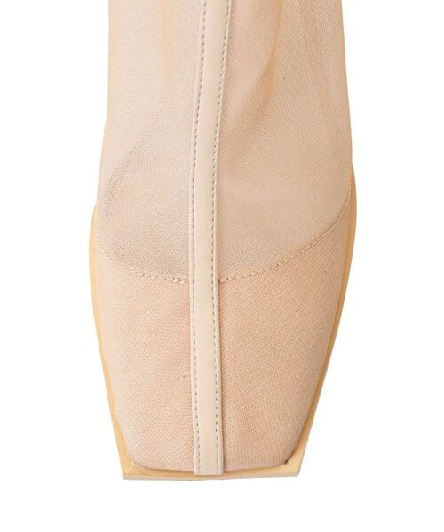 LAGUNAMOON（ラグナムーン）の「スクエアトゥメッシュショートブーツ（ブーツ・レディース・ベージュ・SMALL/MEDIUM）」の11枚目の写真