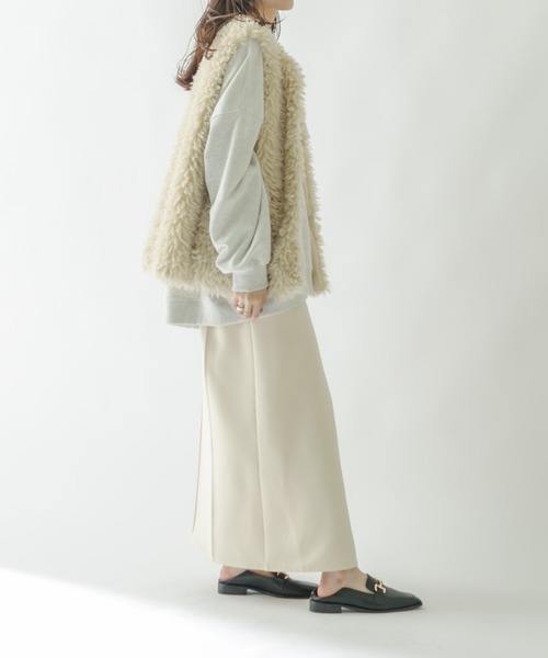 mystic(ミスティック)の「ナローフレアスカート(スカート・レディース・ブラック/オフホワイト/オレンジ/ブルー・1/2)」の8枚目の写真