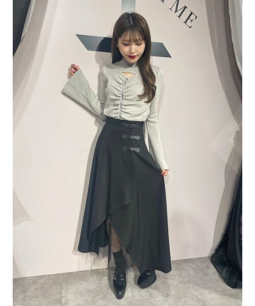 EATME(イートミー)の「ベルテッドチュールコンビスカート(スカート・レディース・ブラック/ベージュ/その他1・SMALL/MEDIUM)」の11枚目の写真