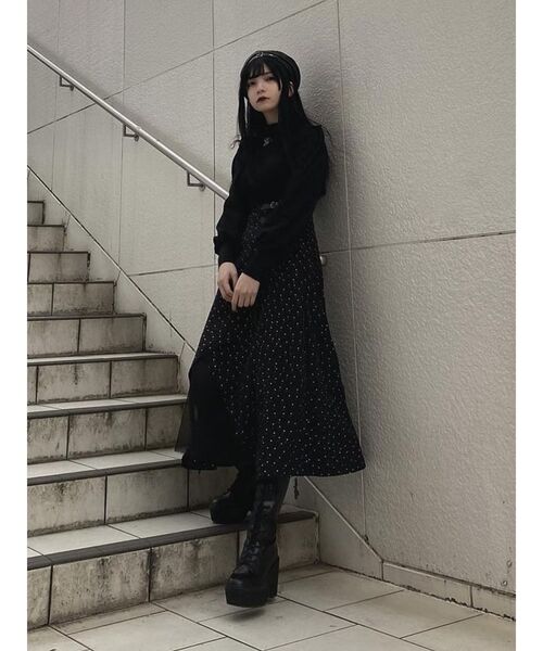 EATME(イートミー)の「ベルテッドチュールコンビスカート(スカート・レディース・ブラック/ベージュ/その他1・SMALL/MEDIUM)」の14枚目の写真