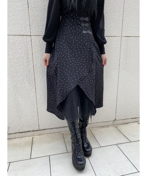 EATME(イートミー)の「ベルテッドチュールコンビスカート(スカート・レディース・ブラック/ベージュ/その他1・SMALL/MEDIUM)」の15枚目の写真