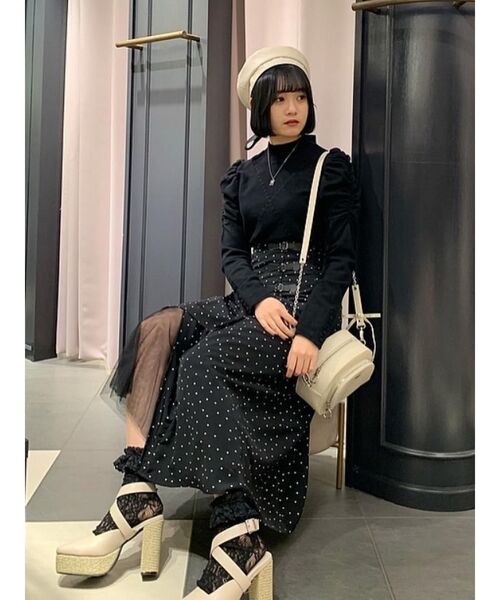 EATME(イートミー)の「ベルテッドチュールコンビスカート(スカート・レディース・ブラック/ベージュ/その他1・SMALL/MEDIUM)」の17枚目の写真