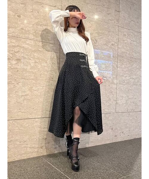 EATME(イートミー)の「ベルテッドチュールコンビスカート(スカート・レディース・ブラック/ベージュ/その他1・SMALL/MEDIUM)」の21枚目の写真