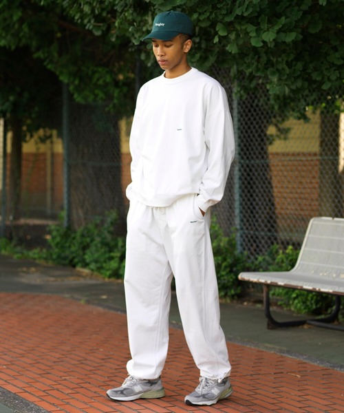 GYMPHLEX（ジムフレックス）の「Gymphlex | 刺繍ロゴ 長袖ビッグTシャツ HWJ MEN（Tシャツ/カットソー・メンズ・ネイビー/オフホワイト/ライトグレー/サックスブルー・MEDIUM/LARGE）」の7枚目の写真