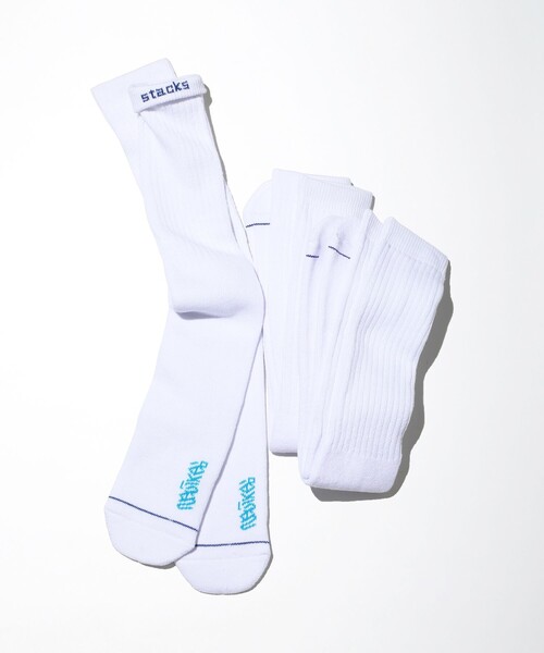 NAUTICA（ノーティカ）の「NAUTICA ＋ STACKS/ノーティカ スタックス 3-Pack Socks “JOTA” 8.11（ソックス/靴下・メンズ・ホワイト・ﾌﾘ-）」の4枚目の写真