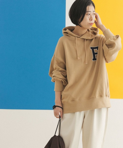 FORK&SPOON（フォークアンドスプーン）の「FORK&SPOON　ロゴスウェットフーディー（パーカー・レディース・ベージュ/ネイビー/グレー・ONE）」の3枚目の写真