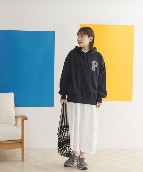 FORK&SPOON（フォークアンドスプーン）の「FORK&SPOON　ロゴスウェットフーディー（パーカー・レディース・ベージュ/ネイビー/グレー・ONE）」の21枚目の写真