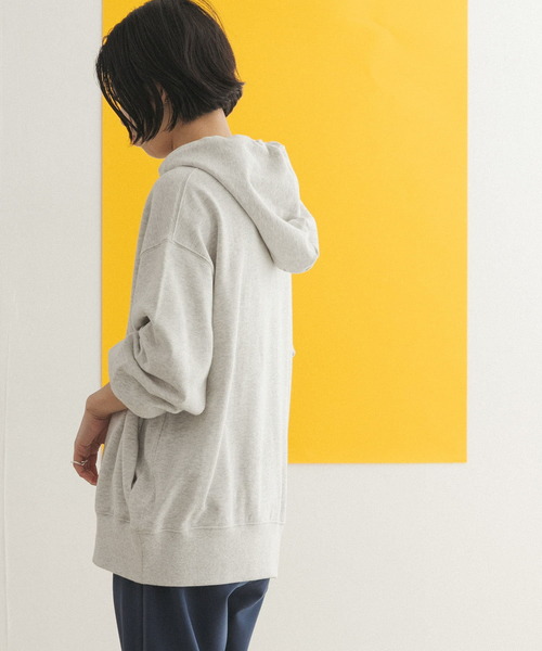 FORK&SPOON（フォークアンドスプーン）の「FORK&SPOON　ロゴスウェットフーディー（パーカー・レディース・ベージュ/ネイビー/グレー・ONE）」の4枚目の写真