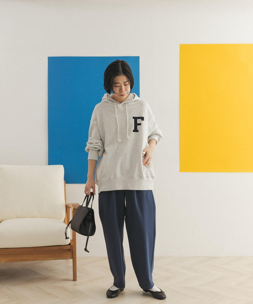 FORK&SPOON（フォークアンドスプーン）の「FORK&SPOON　ロゴスウェットフーディー（パーカー・レディース・ベージュ/ネイビー/グレー・ONE）」の6枚目の写真