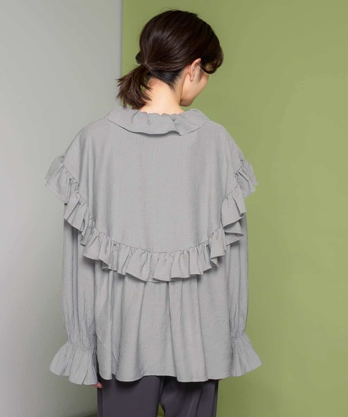 KBF（ケイビーエフ）の「フリルディティールブラウス（シャツ/ブラウス・レディース・オフホワイト/グレー/ブラック・ONE）」の22枚目の写真