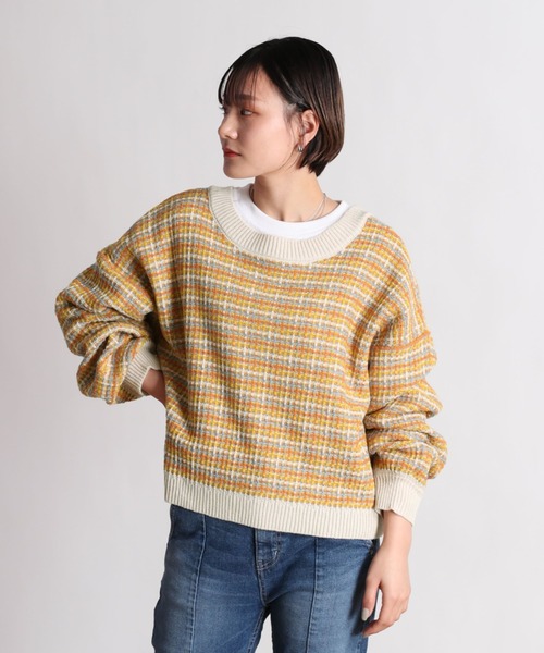cepo(セポ)の「ツイードライククルーネックカーディガン 2WAY(ニット/セーター・レディース・ピンク/オレンジ/ブルー・M)」の18枚目の写真