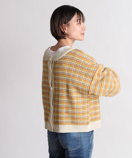 cepo(セポ)の「ツイードライククルーネックカーディガン 2WAY(ニット/セーター・レディース・ピンク/オレンジ/ブルー・M)」の19枚目の写真