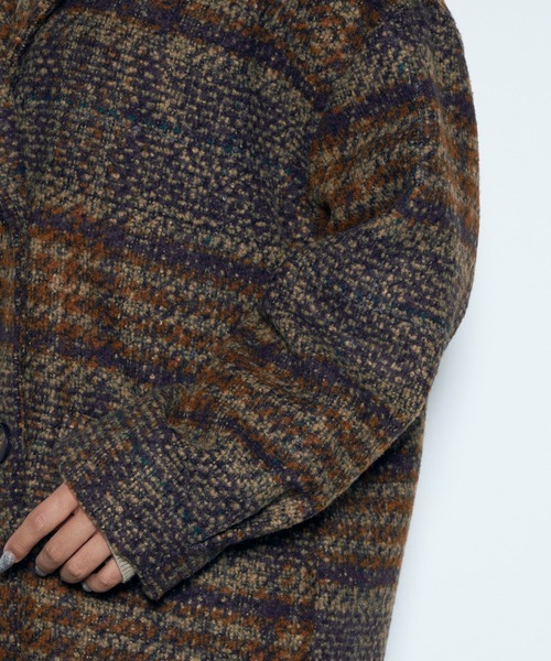 CECIL McBEE(セシルマクビー)の「セットアップブークレーチェックダブルジャケット(セットアップ・レディース・オレンジ/ベージュ・MEDIUM)」の12枚目の写真