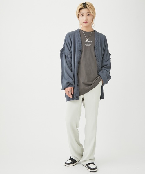 re_k by JUNRED（レクバイジュンレッド）の「【　re_k by JUNRED　】2WAY BIGカーディガン（カーディガン/ボレロ・メンズ・グリーン/ブルー系その他4/ブラック・L/M/S）」の18枚目の写真