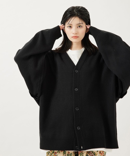 re_k by JUNRED（レクバイジュンレッド）の「【　re_k by JUNRED　】2WAY BIGカーディガン（カーディガン/ボレロ・メンズ・グリーン/ブルー系その他4/ブラック・L/M/S）」の20枚目の写真