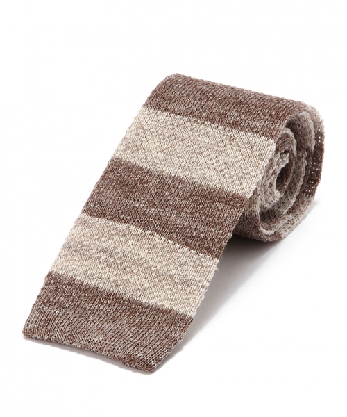 green label relaxing（グリーンレーベルリラクシング）の「[マルコ タンボリーニ] Marco Tamborini KNIT L MLG 2C BOR ネクタイ◆（ネクタイ・メンズ・グレー/ベージュ/ネイビー・フリー）」の3枚目の写真