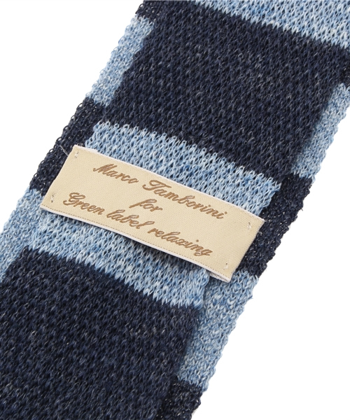 green label relaxing（グリーンレーベルリラクシング）の「[マルコ タンボリーニ] Marco Tamborini KNIT L MLG 2C BOR ネクタイ◆（ネクタイ・メンズ・グレー/ベージュ/ネイビー・フリー）」の6枚目の写真