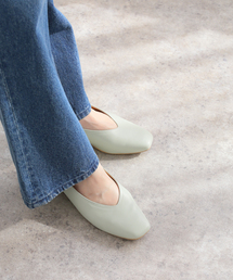 Simplicite | Vカットフラットシューズ(スリッポン)