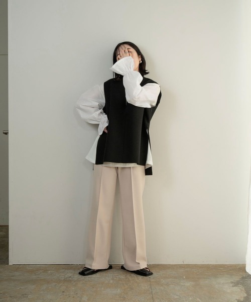 lawgy（ラウジー）の「cut docking sleeve gather tops（その他トップス・レディース・ホワイト/ブラック・FREE）」の10枚目の写真