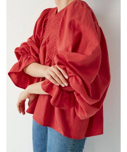 Ungrid（アングリッド）の「フロントギャザーボリュームブラウス（シャツ/ブラウス・レディース・ブラック/レッド/オフホワイト・FREE）」の14枚目の写真