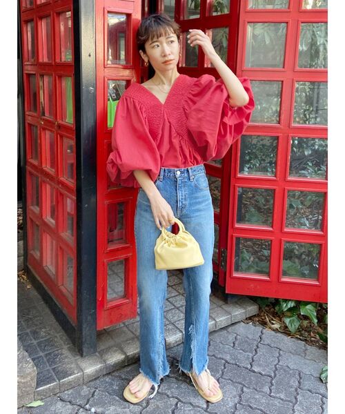 Ungrid（アングリッド）の「フロントギャザーボリュームブラウス（シャツ/ブラウス・レディース・ブラック/レッド/オフホワイト・FREE）」の22枚目の写真