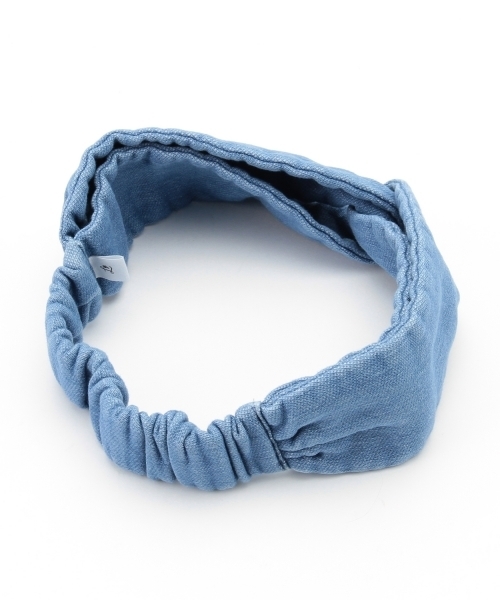 Ray BEAMS（レイビームス）の「Maison de Lyllis / デニム ヘアバント（ヘアバンド・レディース・サックスブルー/ネイビー・ONE SIZE）」の12枚目の写真