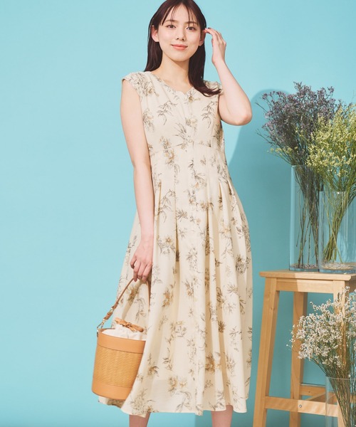 NOELA(ノエラ)の「【WEB限定カラーあり】ペイントラインフラワーワンピース(ワンピース・レディース・ブルー/ピンク/イエロー/その他1・S/M)」の19枚目の写真