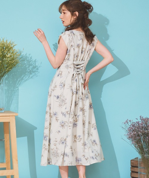 NOELA(ノエラ)の「【WEB限定カラーあり】ペイントラインフラワーワンピース(ワンピース・レディース・ブルー/ピンク/イエロー/その他1・S/M)」の13枚目の写真