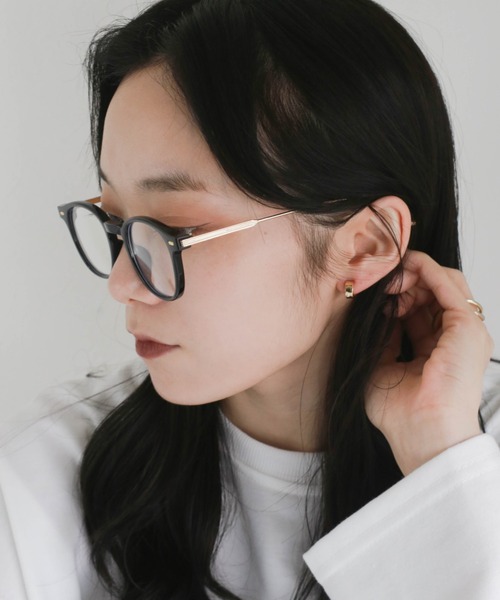 CLEA（クレア）の「ラウンドフレーム伊達メガネ（メガネ・レディース・ブラック/その他1・FREE）」の5枚目の写真