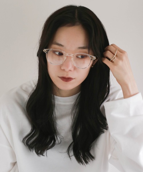 CLEA（クレア）の「ラウンドフレーム伊達メガネ（メガネ・レディース・ブラック/その他1・FREE）」の10枚目の写真