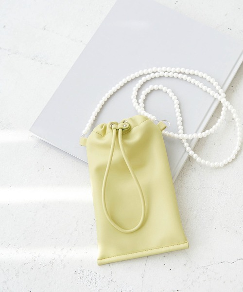 ROPE' PICNIC（ロペピクニック）の「パールチェーンハンドルソフトミニショルダーバッグ（ショルダーバッグ・レディース・ブラック/グリーン/ボルドー/イエロー系その他2・FREE）」の3枚目の写真