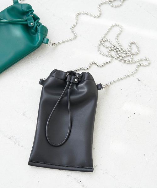 ROPE' PICNIC（ロペピクニック）の「パールチェーンハンドルソフトミニショルダーバッグ（ショルダーバッグ・レディース・ブラック/グリーン/ボルドー/イエロー系その他2・FREE）」の2枚目の写真