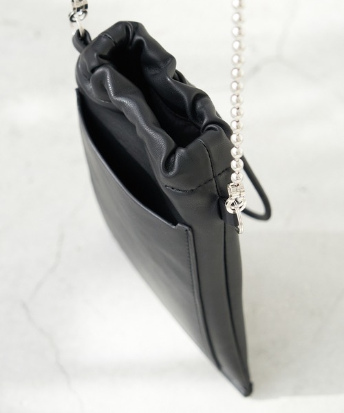 ROPE' PICNIC（ロペピクニック）の「パールチェーンハンドルソフトミニショルダーバッグ（ショルダーバッグ・レディース・ブラック/グリーン/ボルドー/イエロー系その他2・FREE）」の7枚目の写真