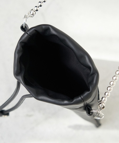 ROPE' PICNIC（ロペピクニック）の「パールチェーンハンドルソフトミニショルダーバッグ（ショルダーバッグ・レディース・ブラック/グリーン/ボルドー/イエロー系その他2・FREE）」の8枚目の写真