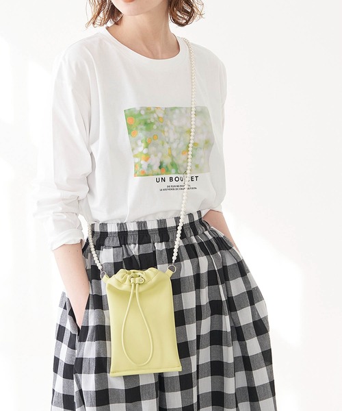 ROPE' PICNIC（ロペピクニック）の「パールチェーンハンドルソフトミニショルダーバッグ（ショルダーバッグ・レディース・ブラック/グリーン/ボルドー/イエロー系その他2・FREE）」の6枚目の写真