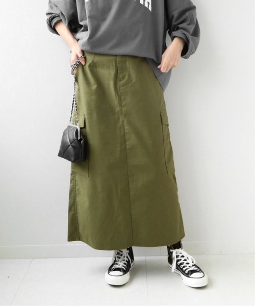 JOURNAL STANDARD relume(ジャーナルスタンダード レリューム)の「《追加2》カーゴスカート(スカート・レディース・カーキ・38/36)」の10枚目の写真