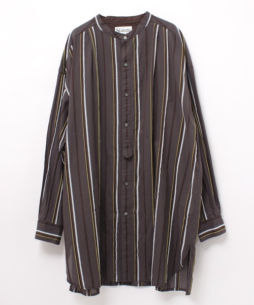 RNA-N（アールエヌエーエヌ）の「B2695 モールストライプシャツ（シャツ/ブラウス・レディース・ダークブラウン/ベージュ/ライトグリーン・MEDIUM）」の11枚目の写真