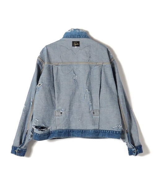Needles（ニードルス）の「NEEDLES:〈手洗い可能〉パピヨンパッチジーンジャケット（ブルゾン・レディース・ブルー・ONE SIZE）」の2枚目の写真