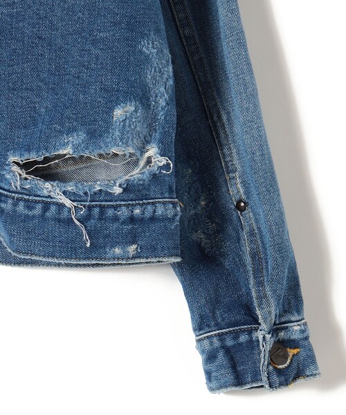 Needles（ニードルス）の「NEEDLES:〈手洗い可能〉パピヨンパッチジーンジャケット（ブルゾン・レディース・ブルー・ONE SIZE）」の10枚目の写真
