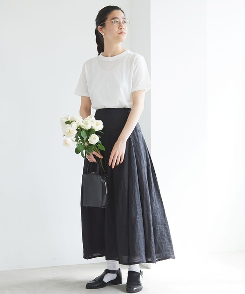 fig Ｌondon（フィグロンドン）の「holiday ramie SK（スカート・レディース・ホワイト/ブラック/ピンク・FREE）」の20枚目の写真