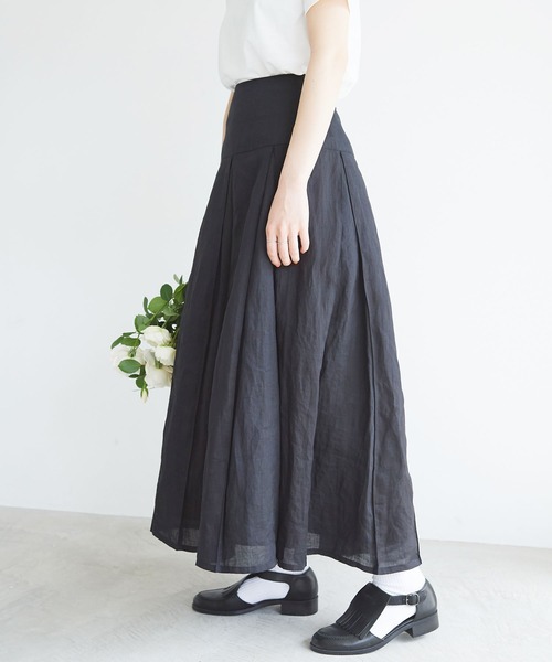 fig Ｌondon（フィグロンドン）の「holiday ramie SK（スカート・レディース・ホワイト/ブラック/ピンク・FREE）」の11枚目の写真