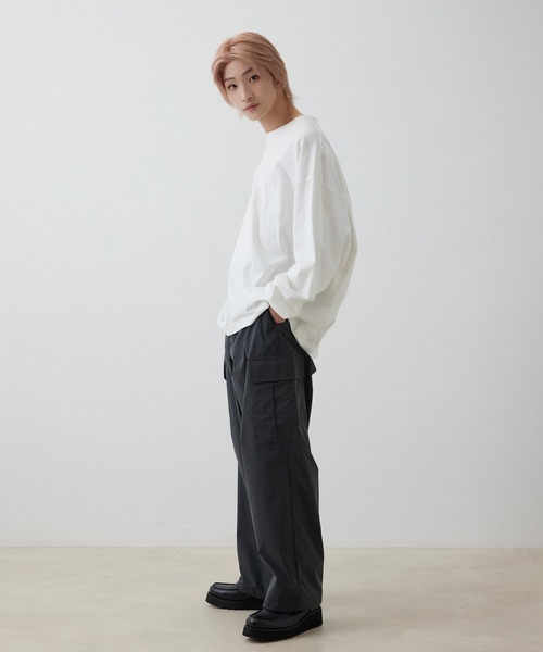 JUNRED(ジュンレッド)の「ミリタリーバギーカーゴパンツ(カーゴパンツ・メンズ・チャコールグレー/ミント/ベージュ系その他・S/M/L)」の7枚目の写真