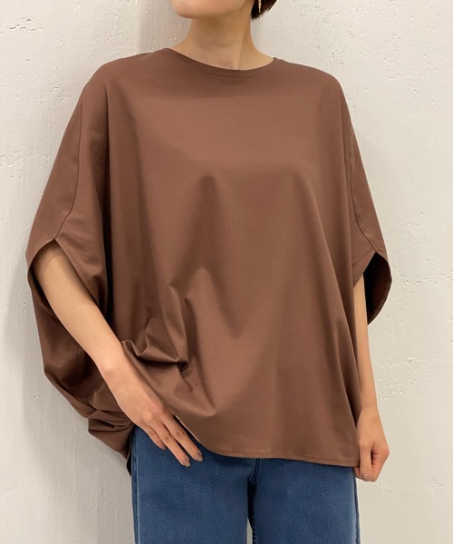 BEARDSLEY（ビアズリー）の「BIGマルカットソー（Tシャツ/カットソー・レディース・ブラウン/グレー・FREE）」の6枚目の写真