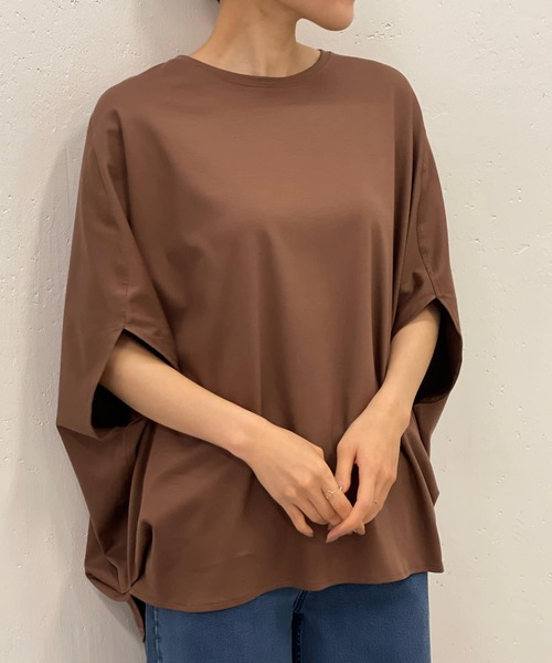 BEARDSLEY（ビアズリー）の「BIGマルカットソー（Tシャツ/カットソー・レディース・ブラウン/グレー・FREE）」の7枚目の写真